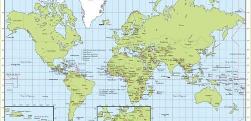 Descarga De Vectores Gratis Mapa Del Mundo Con Mayúsculas