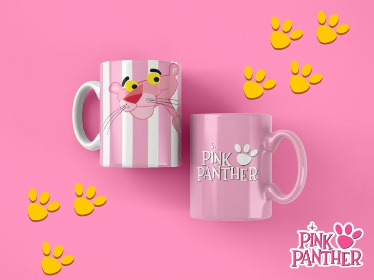 Diseños de la Pantera Rosa para tazas